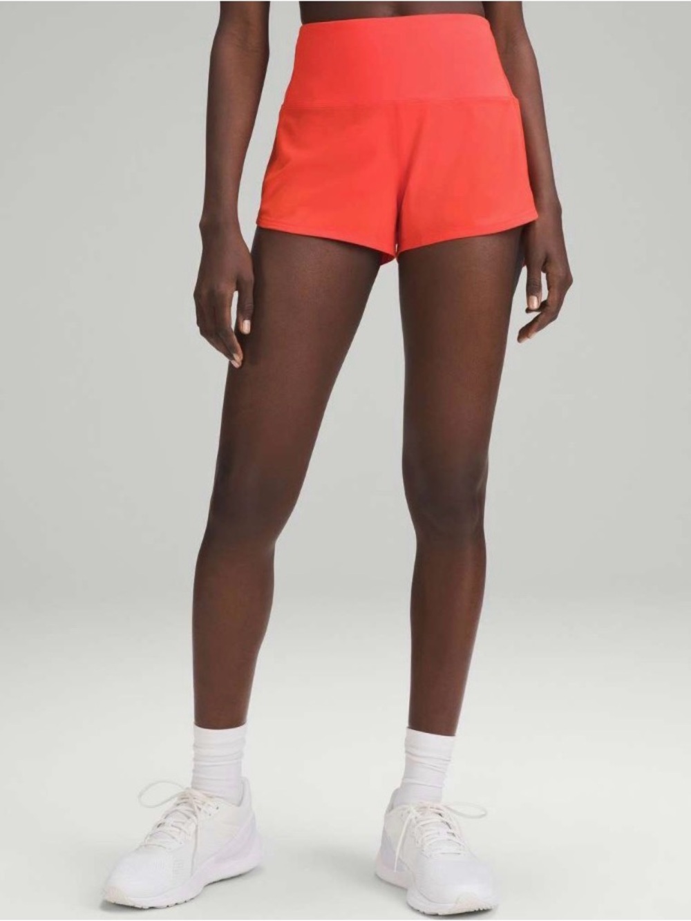 Lululemon Speed Up High-Rise Lined Short 2.5" in Solar Orange, Sz 4